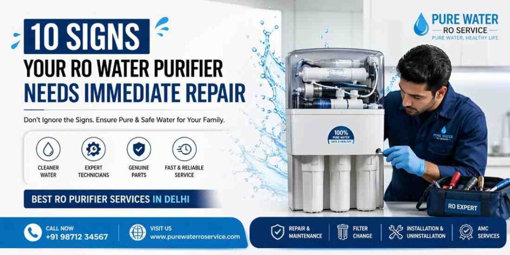 10 Signs Your RO Water Purifier Needs Immediate Repair 